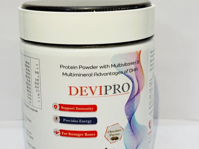 DEVIPRO Protein Powder with Multivitamin & Multimineral, DHA, Chocolate Flavour – 200g